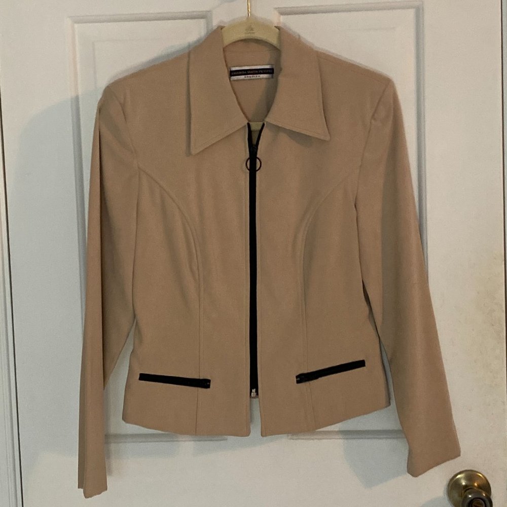 Amanda Smith Petite Tan Blazer Jacket